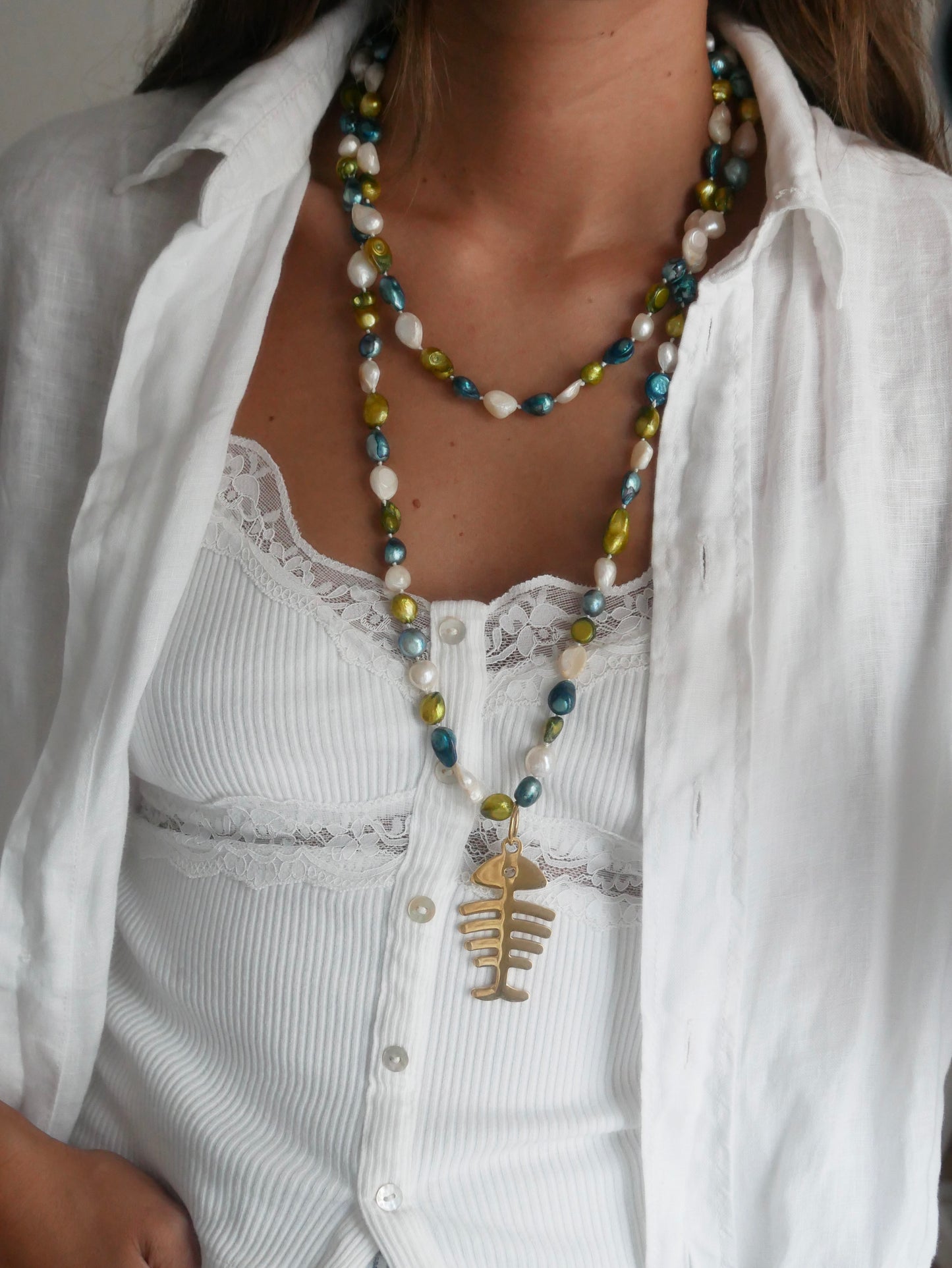 COLLAR NERINA MAXI (perlas naturales de río)