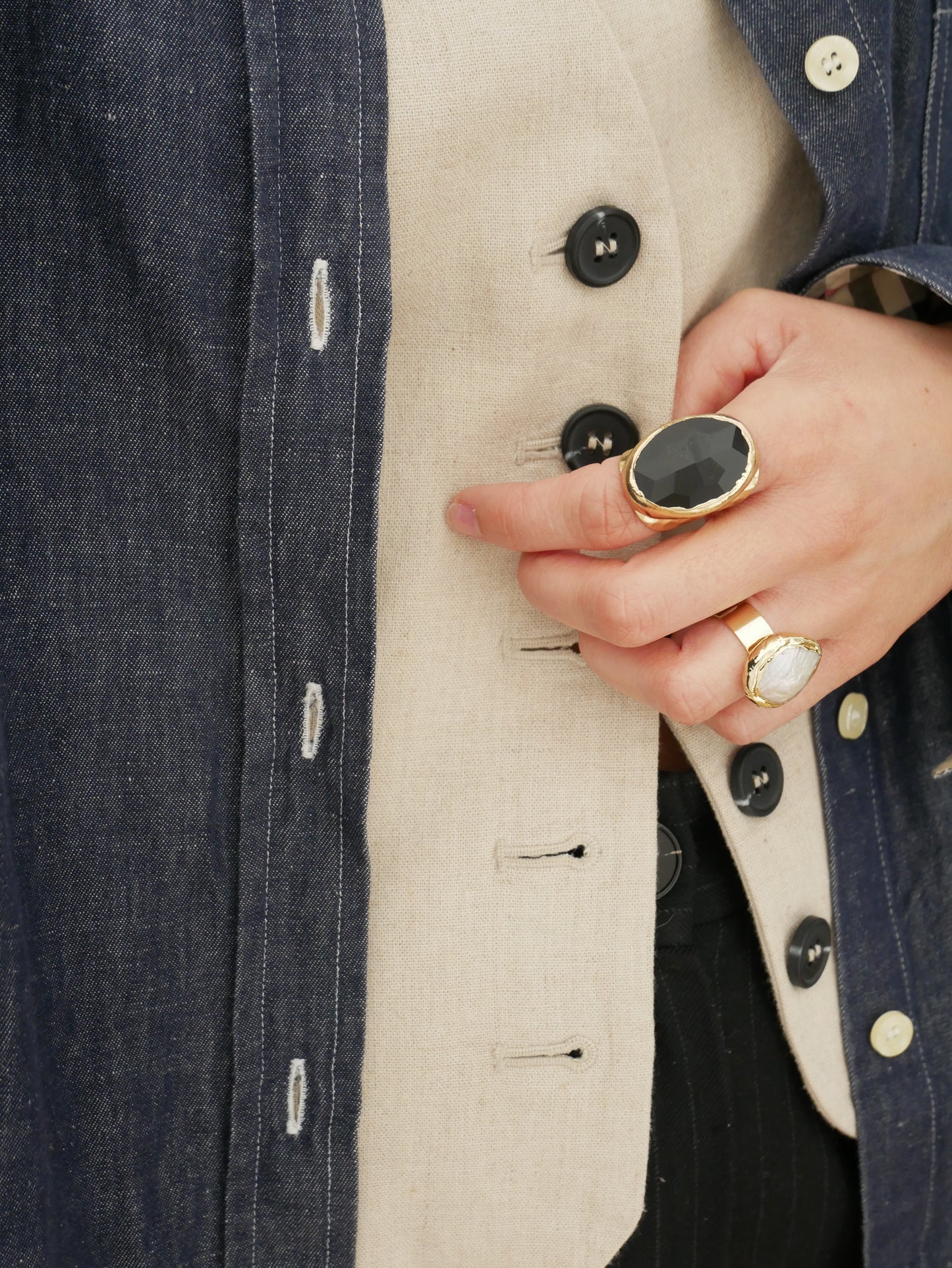 ANILLO CRISTAL NEGRO