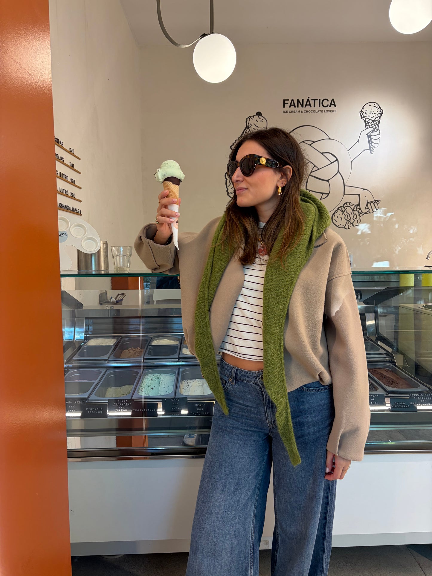 CAPUCHA PUNTO CANALÉ VERDE (con lana y alpaca)