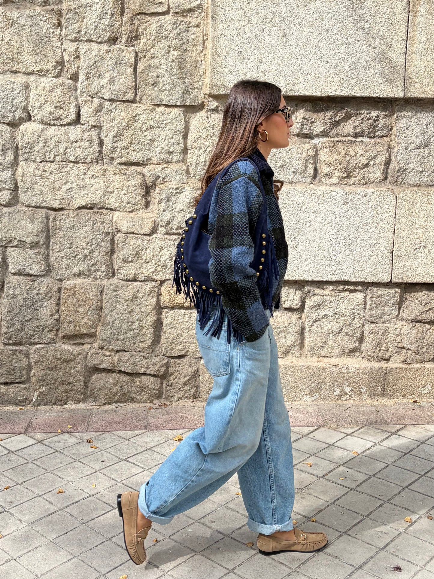 BOLSO VOLTERRA AZUL - 100% ante