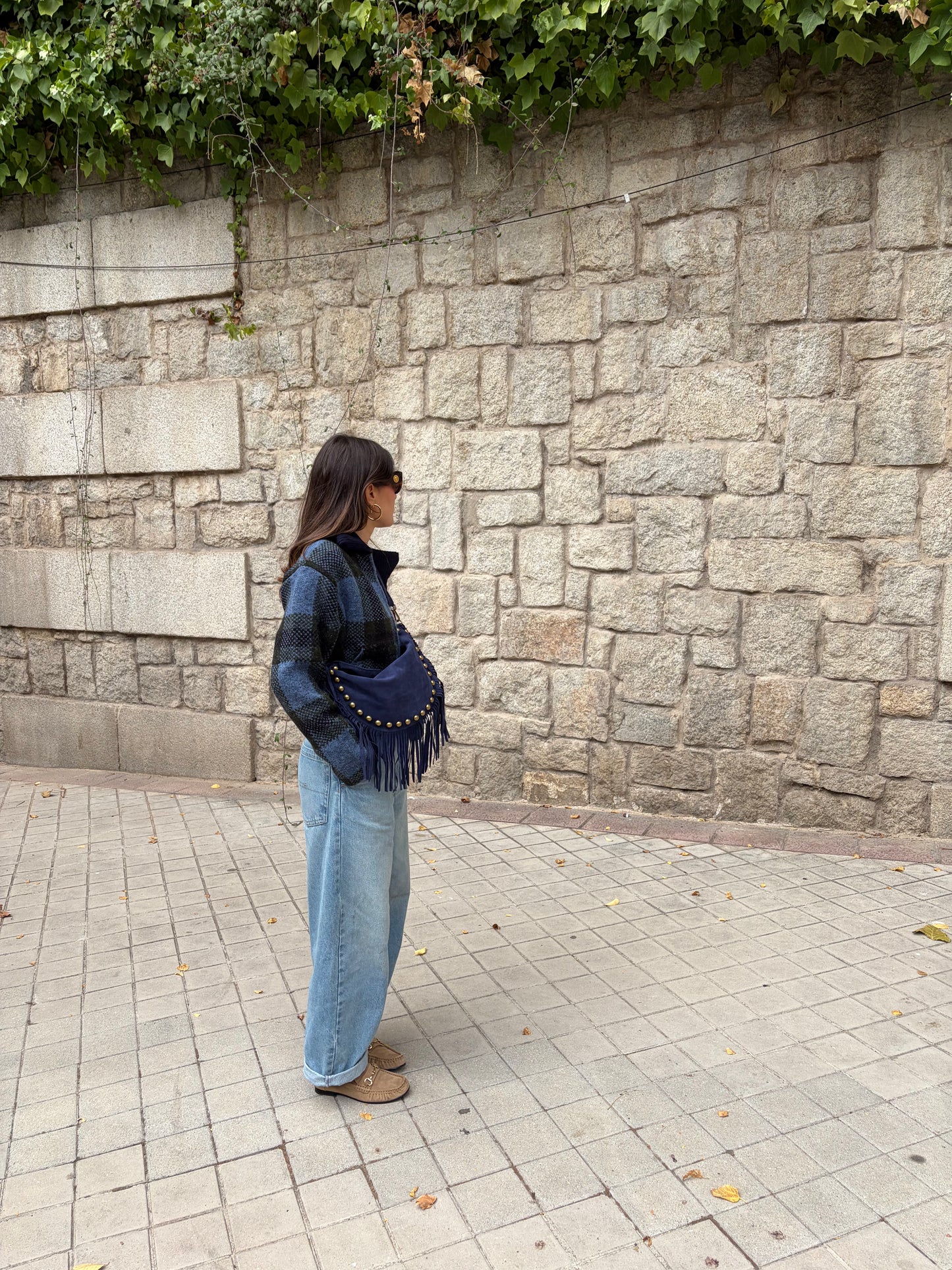 BOLSO VOLTERRA AZUL - 100% ante