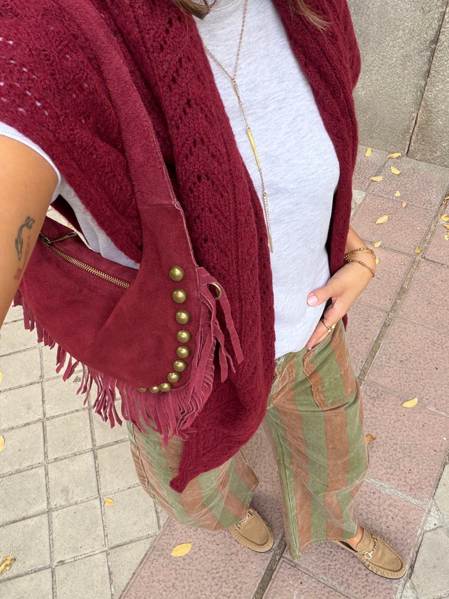 BOLSO VOLTERRA VINO- 100% ante