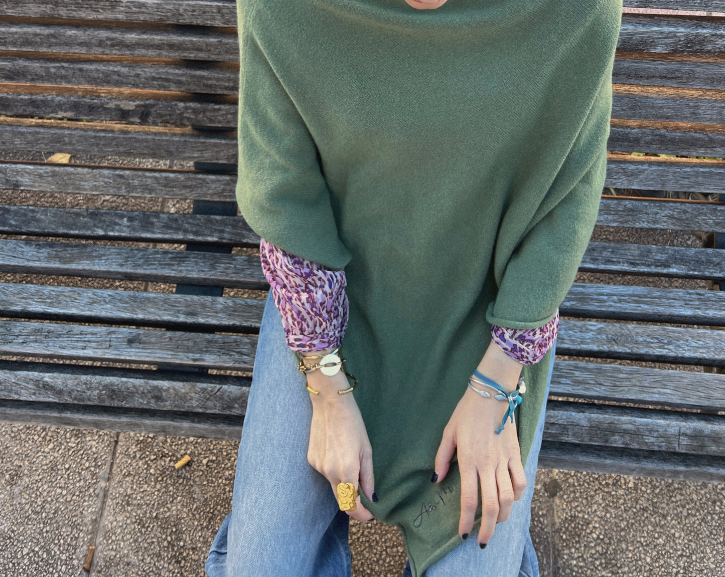 PONCHO HIVER bordado A&M