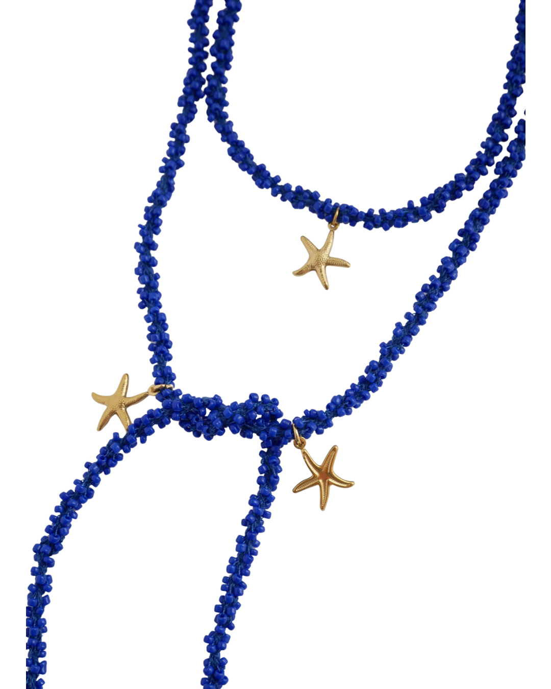 COLLAR VETTA AZUL KLEIN (cordón de ganchillo con rocallas)