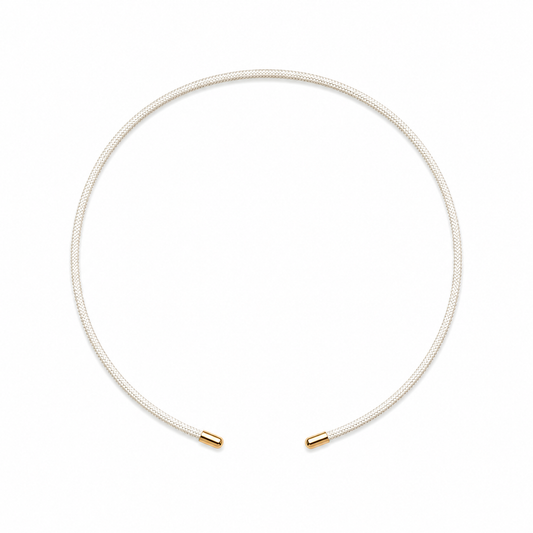 Pulsera de nylon blanca personalizable con charms — Ayutthaya&me