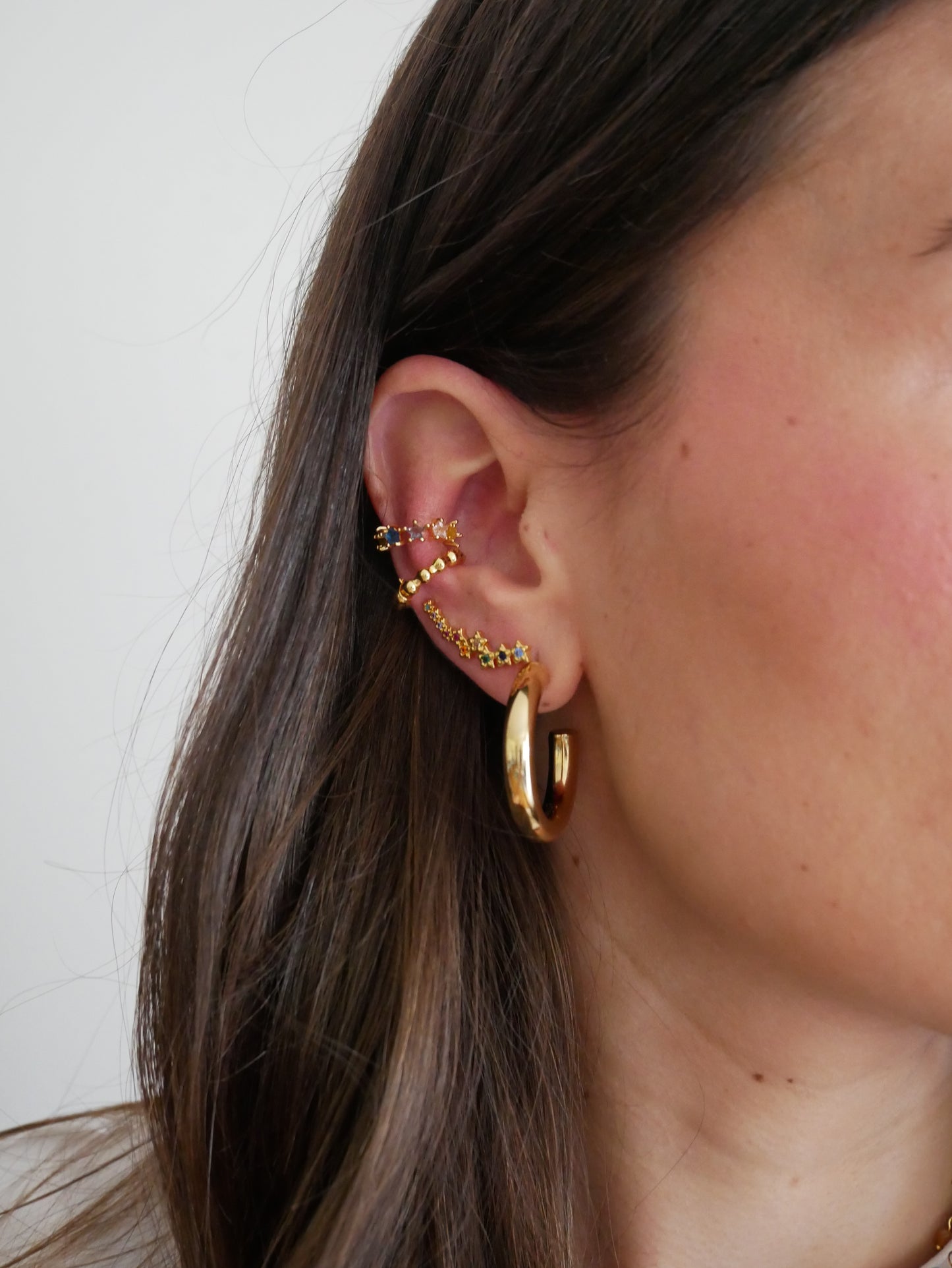 EAR CUFF ESTRELLAS MULTICOLOR (UNIDAD)