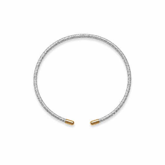 PULSERA NYLON PLATEADO
