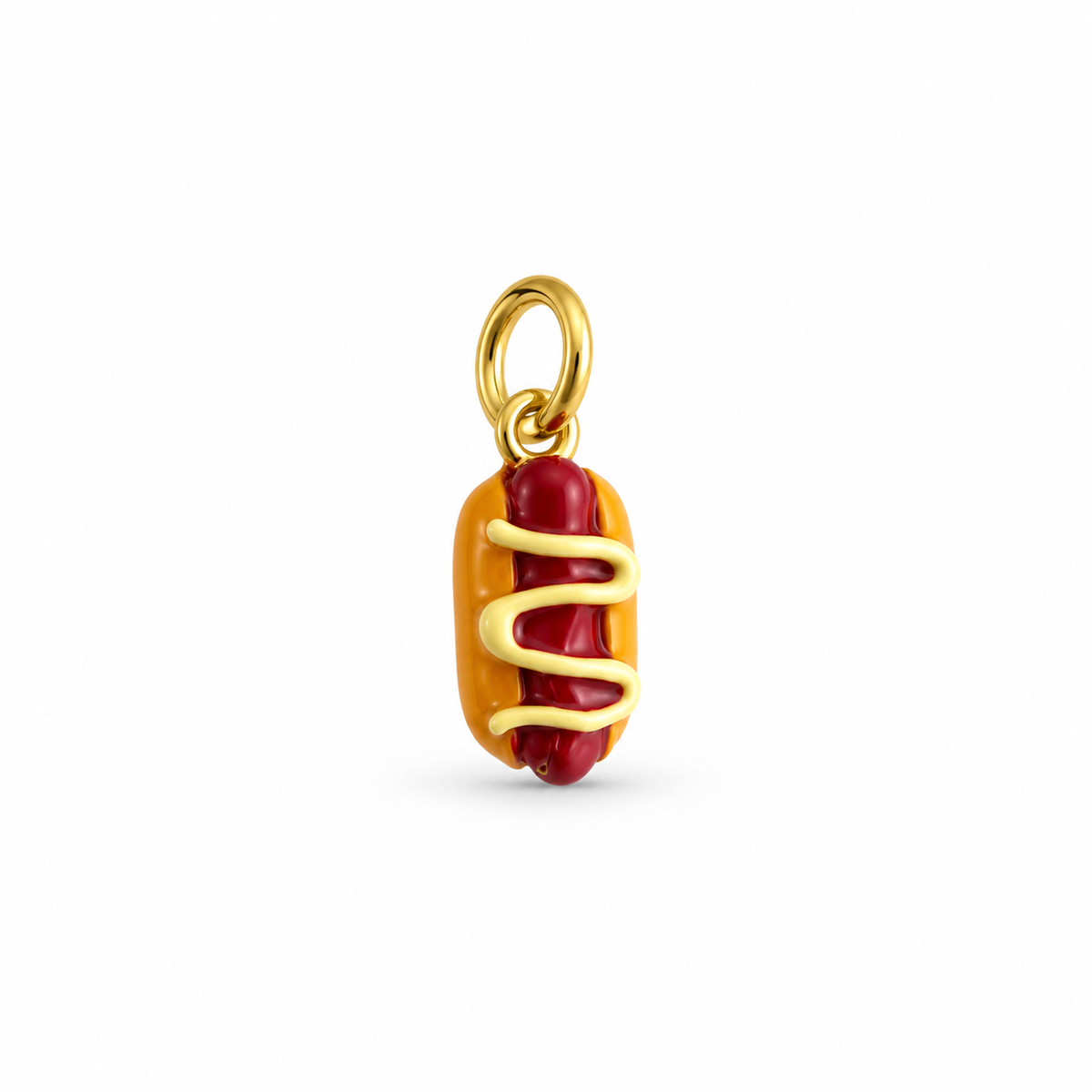 Charm hot dog esmaltado con mostaza — Ayutthaya&me