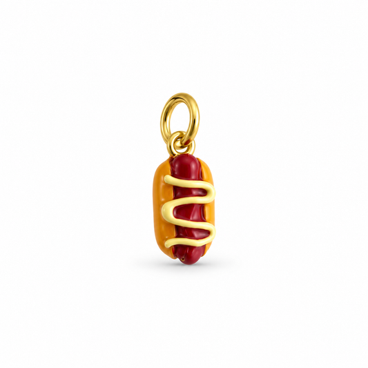 Charm hot dog esmaltado con mostaza — Ayutthaya&me