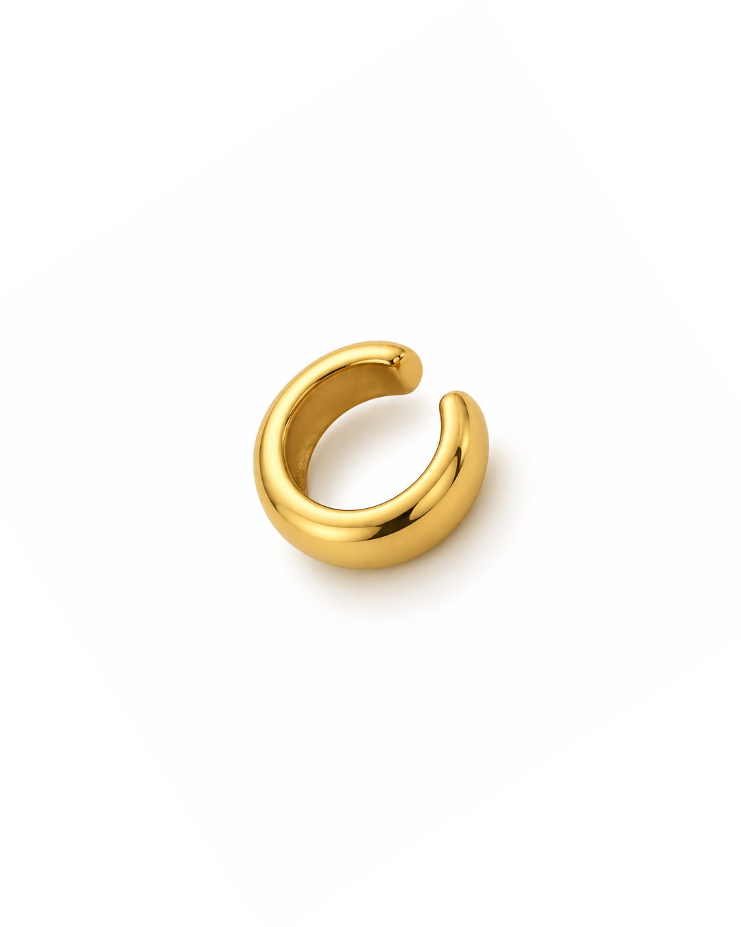 Ear cuff liso en acero inoxidable dorado — Ayutthaya&me