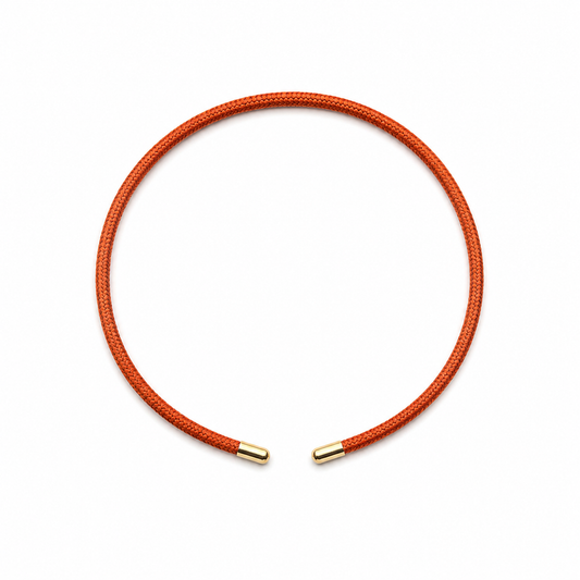 Pulsera de nylon naranja personalizable con charms — Ayutthaya&me
