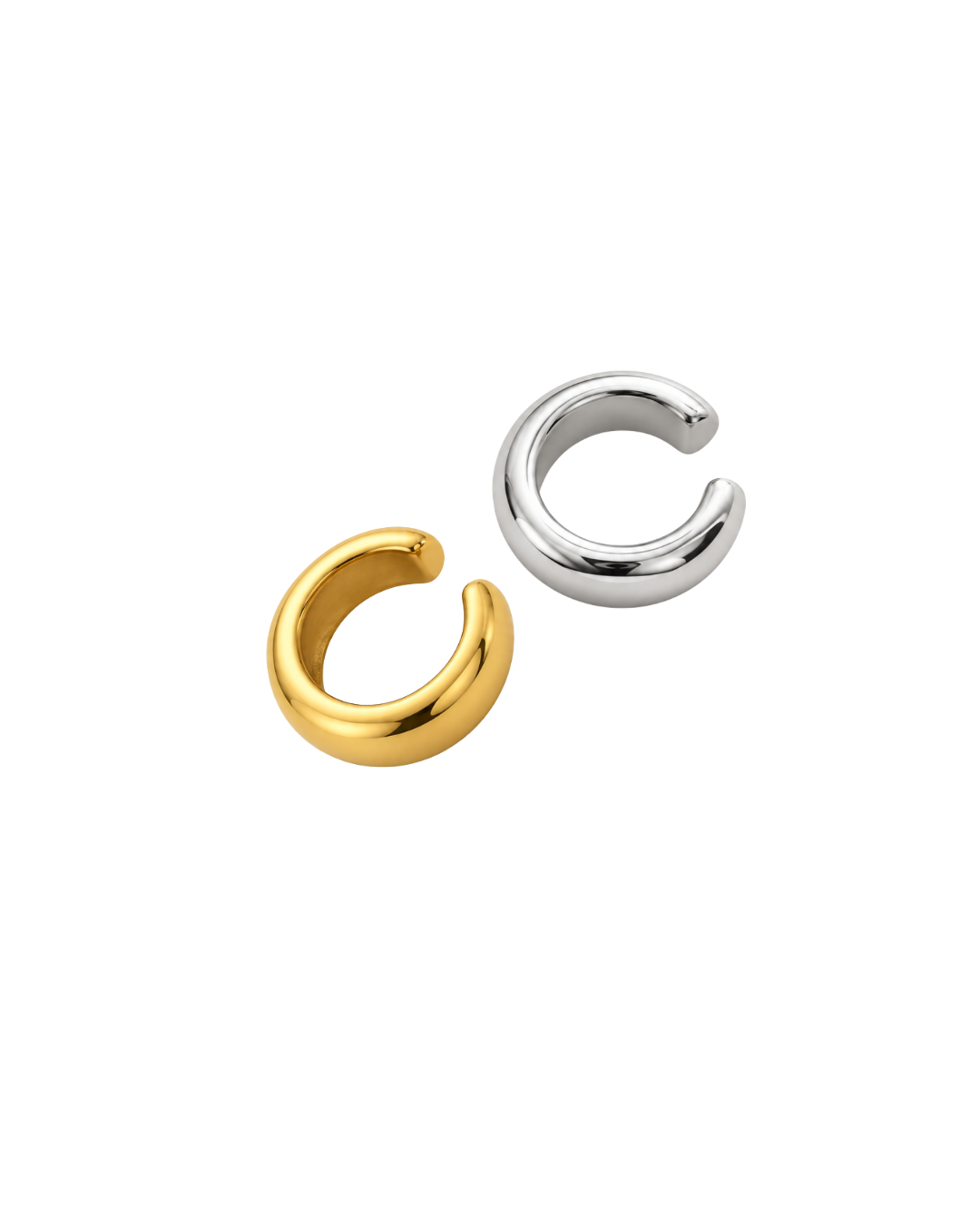 Ear cuff liso sin agujero en dorado y en plateado — Ayutthaya&me
