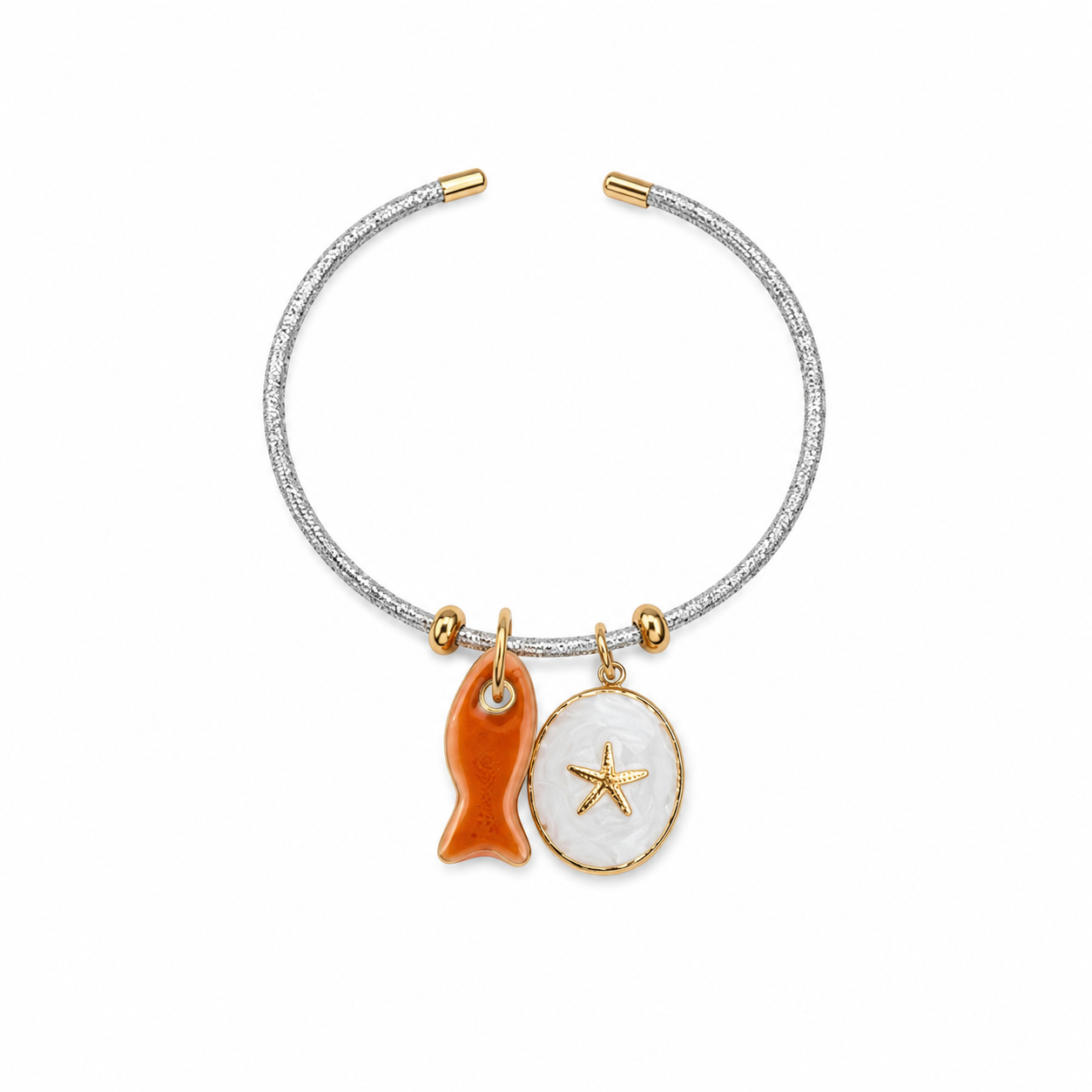 PULSERA NYLON PLATEADO