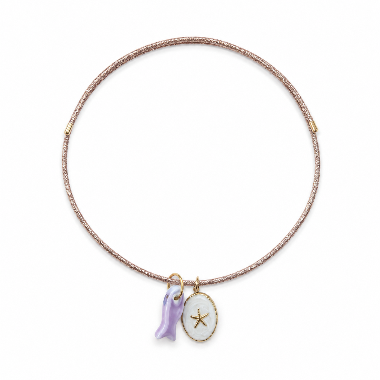 CORDÓN NYLON MAGNÉTICO ORO ROSA