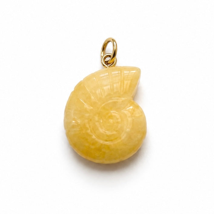 Charm caracola tallada en citrina natural para cordón magnético — Ayutthaya&me