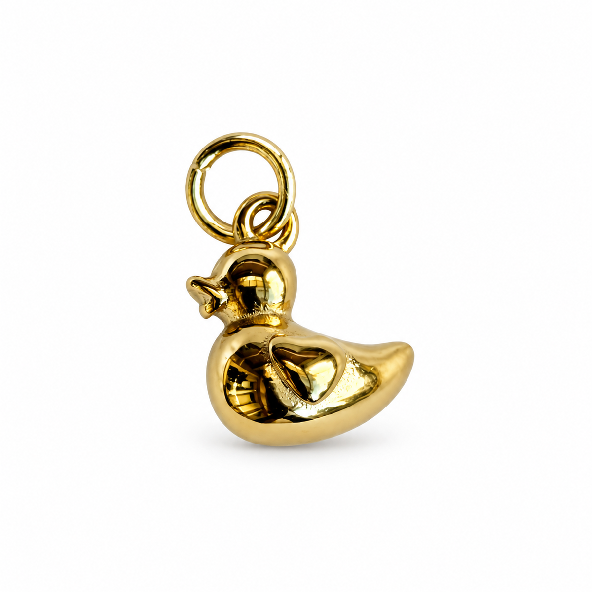 Charm mamá pato de acero inoxidable dorado — Ayutthaya&me