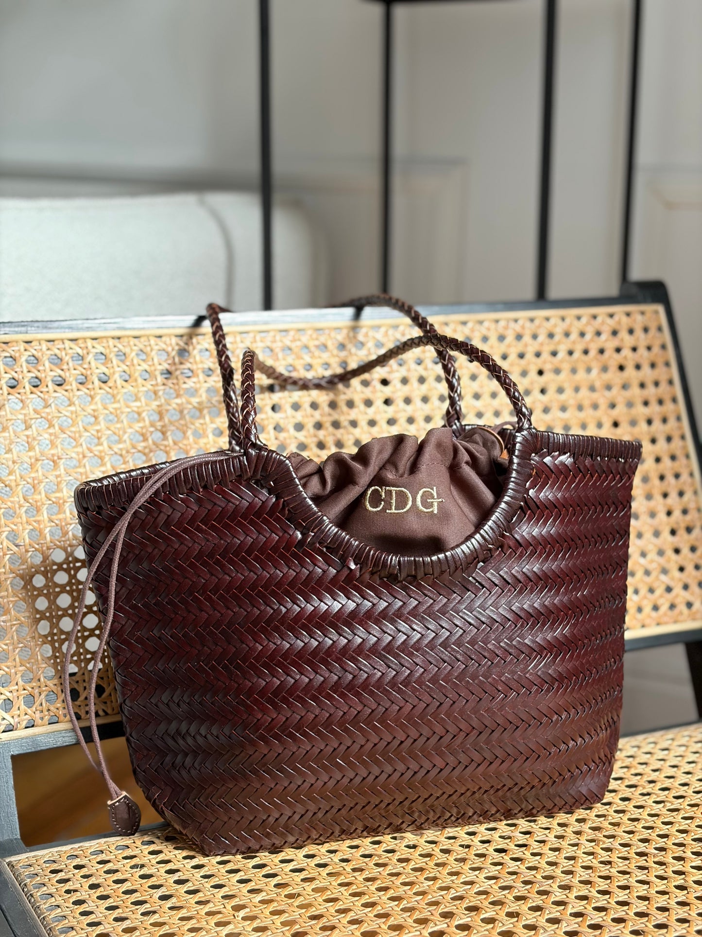 BOLSO TRENZADO PIEL 100%