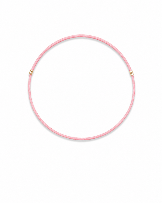 Cordón magnético de nylon rosa, collar y pulsera en uno — Ayutthaya&me