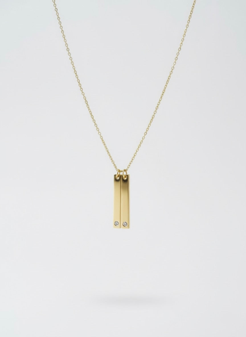 COLLAR DOUBLE LINE CIRCON (personalizable)