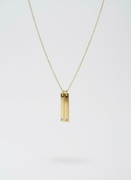 COLLAR DOUBLE LINE CIRCON (personalizable)