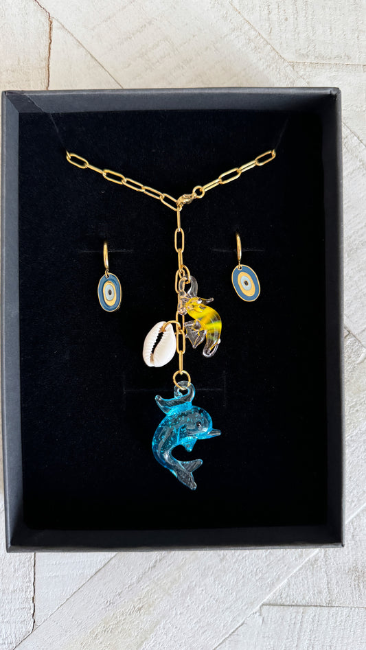 COLLAR DELFIN Y CABALLITO DE MAR