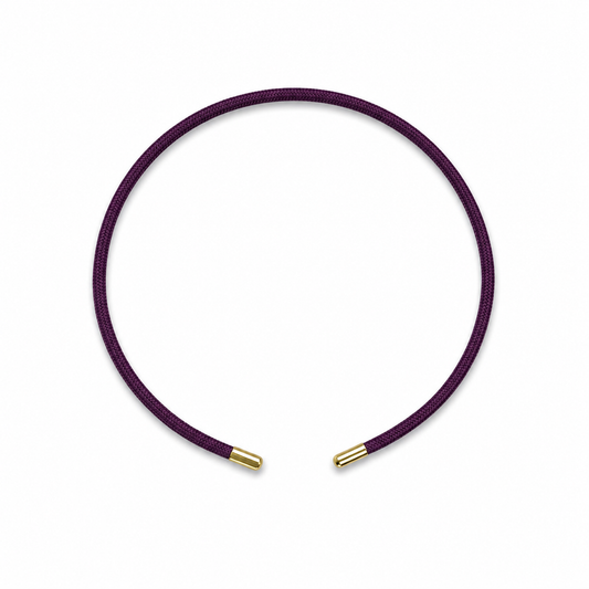 Pulsera de nylon berenjena personalizable con charms — Ayutthaya&me