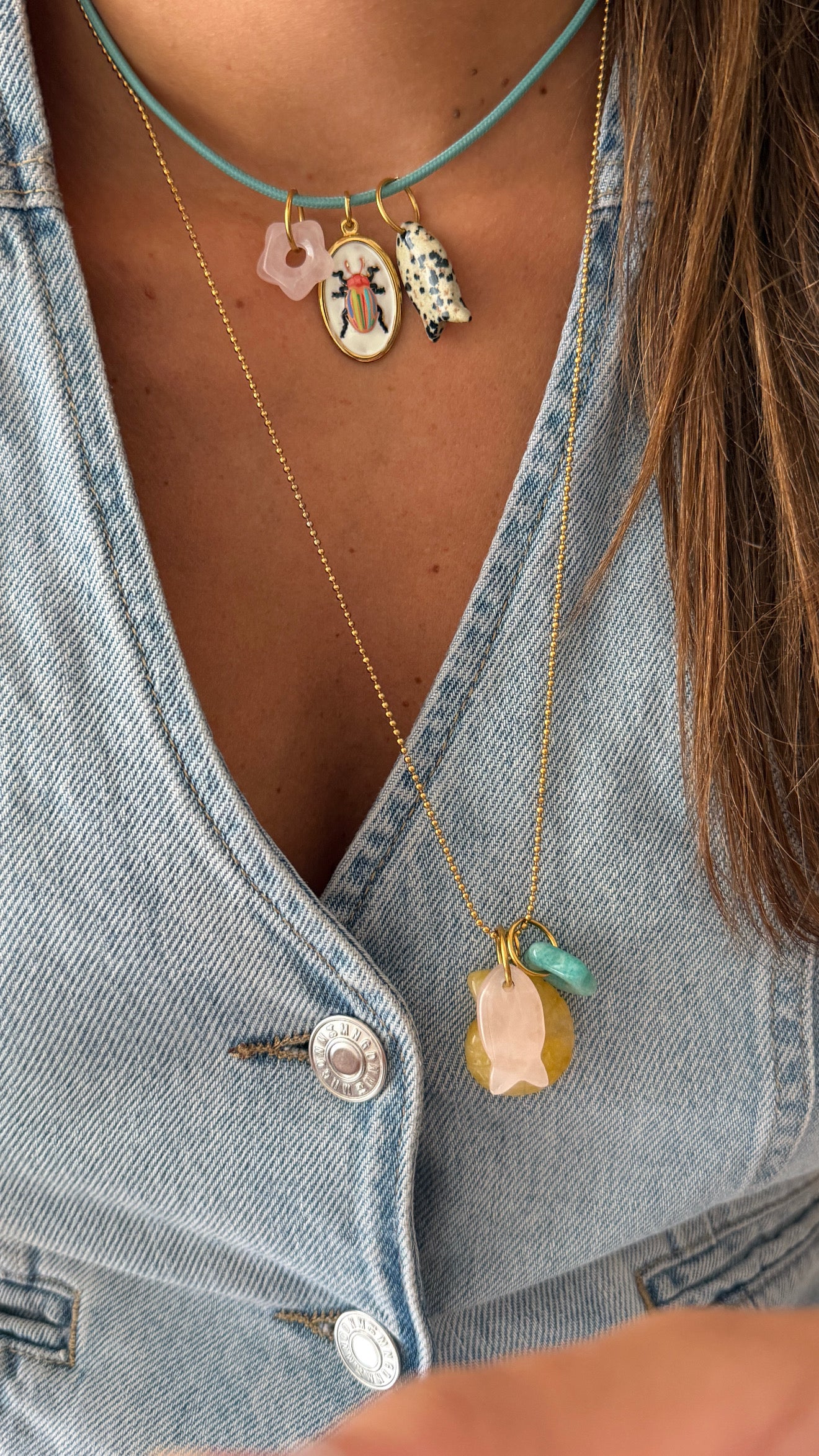 Charms de piedra natural y cordón magnético — monta tu joya, Ayutthaya&me