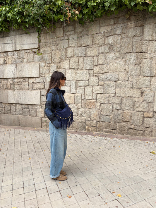 BOLSO VOLTERRA AZUL - 100% ante