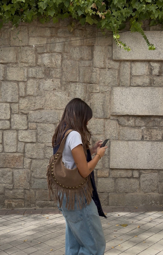 BOLSO VOLTERRA TAUPE- 100% ante