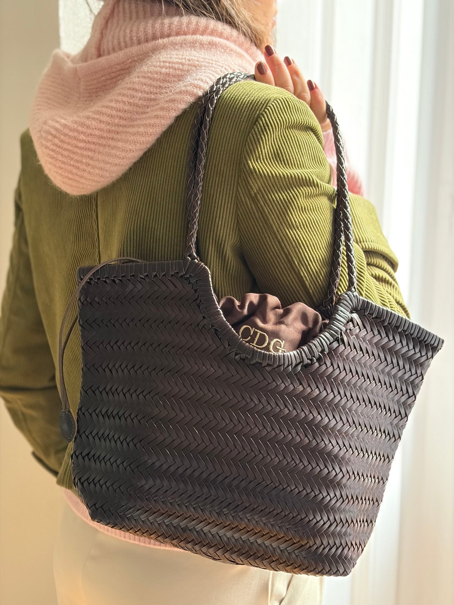 BOLSO TRENZADO PIEL 100%