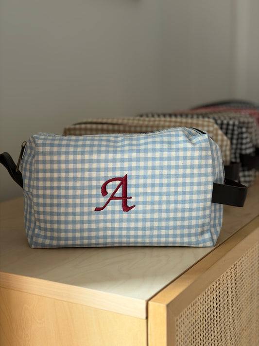 NECESER VICHY AZUL BEBÉ (asas piel)