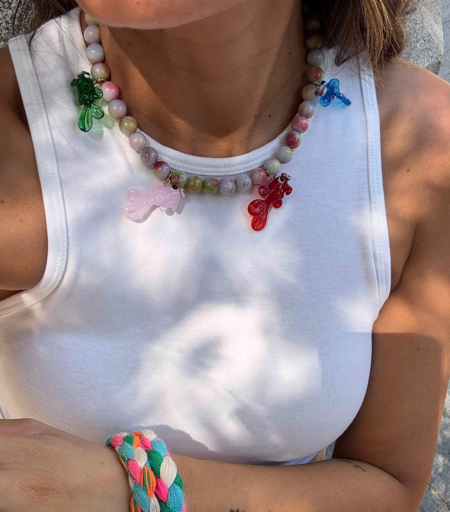 COLLAR GOLDFISH (jaspe natural)