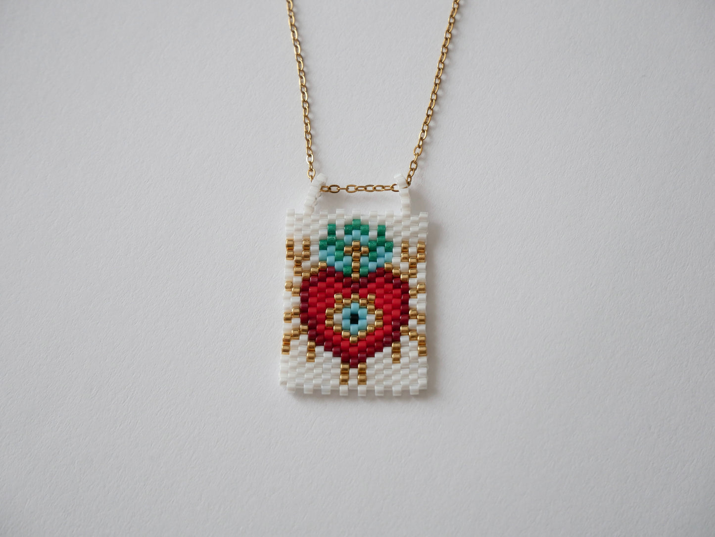 COLGANTE ESCAPULARIO AMULETO CORAZON