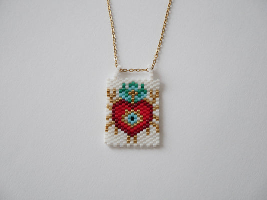 COLGANTE ESCAPULARIO AMULETO CORAZON
