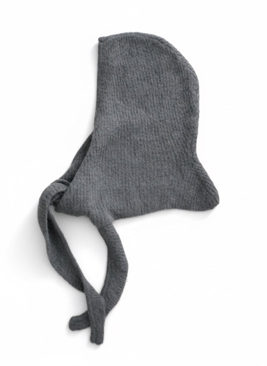 CAPUCHA PUNTO CANALÉ GRIS (con lana y alpaca)