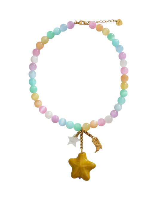 COLLAR AQUARELLA (ojo de gato natural)