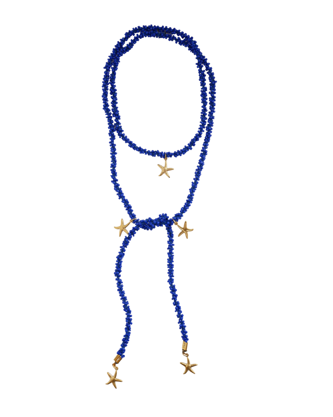COLLAR VETTA AZUL KLEIN (cordón de ganchillo con rocallas)