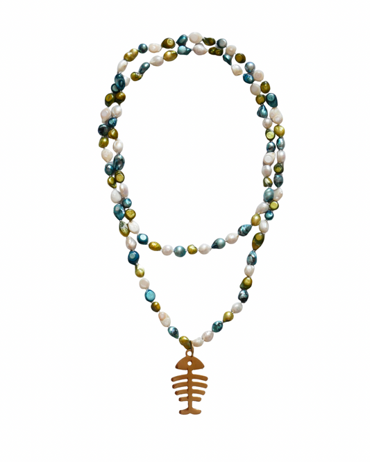 COLLAR NERINA MAXI (perlas naturales de río)