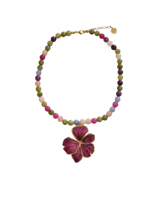 COLLAR CAMELIA (turmalina natural)