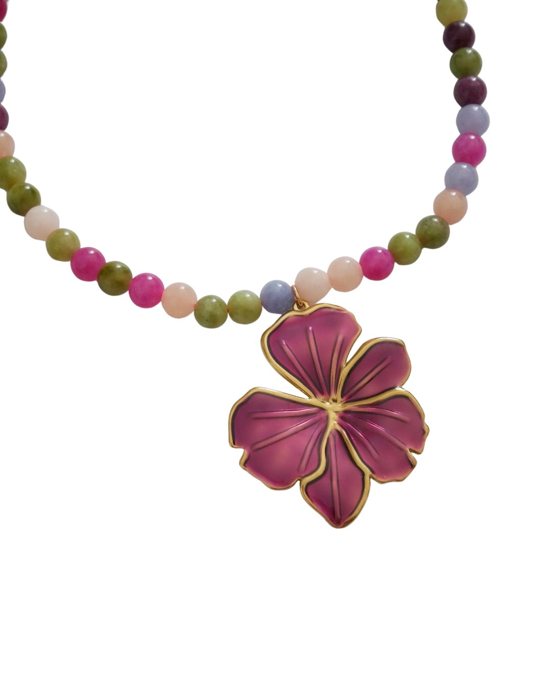 COLLAR CAMELIA (turmalina natural)